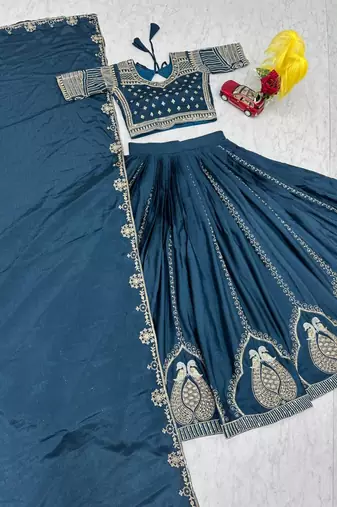 teal Designer Lehenga
