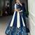 Blue and White Designer Lehenga