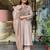 light-beige embroidered kurta set