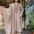 light-beige embroidered kurta set