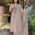 light-beige embroidered kurta set