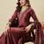 Dark wine embroidered kurta set