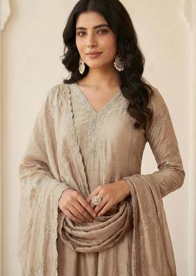 beige designer kurta set 2