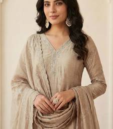 beige designer kurta set