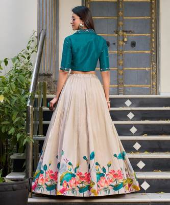 Teal Blouse Lehenga & Choli 2