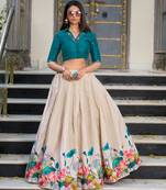 Teal Blouse Lehenga & Choli
