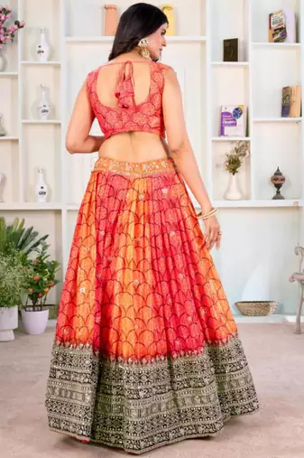 Orange Lehenga Set
