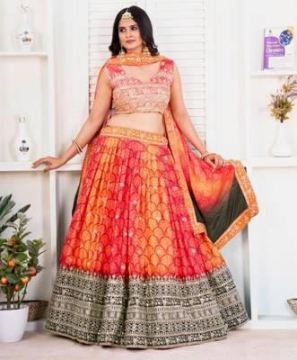 Orange Lehenga Set 4