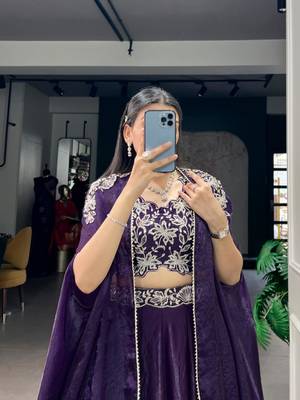 Purple Cape Style Lehenga 3