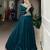 teal Green Embroidered Lehenga
