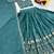 Teal-green Embroidered Lehenga Set