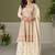Cream embroidery real georgette salwar suit