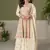 Cream embroidery real georgette salwar suit