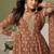 Brown embroidery real georgette salwar suit