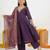 Girl's vichitra silk anarkali kurta palazzo with bandhani dupatta set