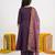 Girl's vichitra silk anarkali kurta palazzo with bandhani dupatta set