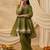 Girl's crunchy silk a-line kurta palazzo with dupatta set