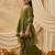 Girl's crunchy silk a-line kurta palazzo with dupatta set