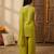 Girl's crunchy silk sequins embroidered kurta palazzo with dupatta set
