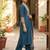 Girl's silk blend digital printed anarkali kurta pant with dupatta set
