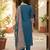 Girl's silk blend digital printed anarkali kurta pant with dupatta set