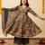 Girl's cotton blend printed angrakha kurta palazzo with dupatta set