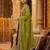 Girl's vichitra silk sequins embroidered anarkali kurta pant with dupatta set