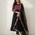 Black embroidered kurta with dupatta