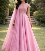 Purple gota suit with dupatta