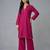 Pink embroidered rayon kurta set