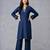 Navy embroidered rayon kurta set