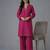 Pink embroidered rayon kurta set