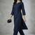 Navy embroidered rayon kurta set