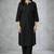 Black embroidered rayon kurta set