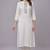 White embroidered rayon kurta set