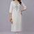 White embroidered rayon kurta set