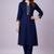 Navy embroidered rayon kurta set