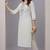 White embroidered rayon kurta set