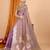 Light purple woven self design embellished pure silk banarasi saree with blouse
