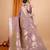 Light purple woven self design embellished pure silk banarasi saree with blouse