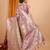Light purple woven self design embellished pure silk banarasi saree with blouse
