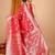 Red woven self design embellished pure silk banarasi saree with blouse
