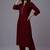 Maroon embroidered rayon kurta set