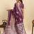 Wine floral print soft silk bollywood saree with blouse