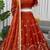 Dark Orange Color thread with Sequnce  Work Silk Lahenga Choli Set