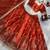 Dark Orange Color thread with Sequnce  Work Silk Lahenga Choli Set