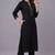 Black embroidered rayon kurta set