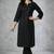 Black embroidered rayon kurta set