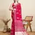 Pink printed color block embellished cotton silk bollywood saree with blouse