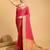 Dark pink woven self design embellished pure silk banarasi saree with blouse